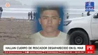 Santa Rosa: Hallan cuerpo de pescador desaparecido en el mar