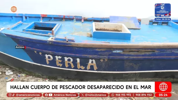 Hallan cuerpo de pescador desaparecido en el mar en Santa Rosa. Foto: América Noticias