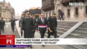 Santiváñez sobre audio emitido por Cuarto Poder: "Es falso". Foto y video: América Noticias