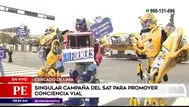 SAT: Personajes de Transformers promueven conciencia vial