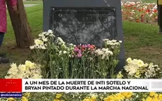 A un mes de las muertes de Inti Sotelo y Bryan Pintado durante la marcha nacional - Noticias de brian-rullan