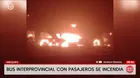 Se incendia bus con pasajeros en Arequipa