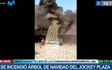 Se incendió el árbol de Navidad del Jockey Plaza - Noticias de jockey-plaza