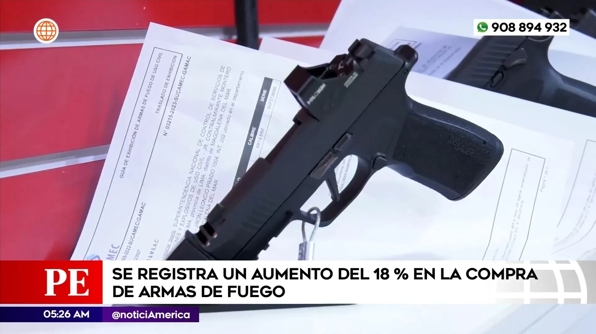 Aumento en compra de armas de fuego. Foto: América Noticias