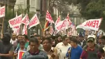 Se registra una nueva manifestación en el Centro de Lima - Foto y video: América Noticias