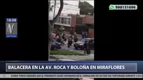 Aún se investigan las causas de la balacera en Miraflores. Foto: captura de TV