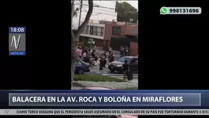 Aún se investigan las causas de la balacera en Miraflores. Foto: captura de TV