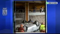 Accidente ocurrió en el límite de Barranco y Miraflores. Foto: captura de TV