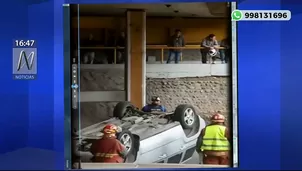 Accidente ocurrió en el límite de Barranco y Miraflores. Foto: captura de TV