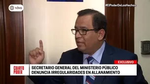 Juez Richard Concepción ordenó allanamiento a oficina del asesor de Pedro Chávarry. Foto: captura de TV