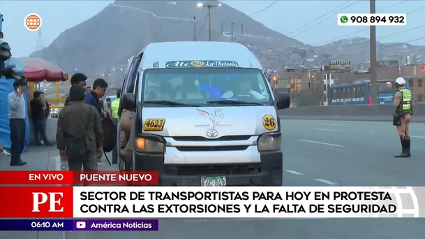 Sector de transportistas acata paro en protesta contra extorsiones e inseguridad. Foto: América Noticias Sector de transportistas acata paro en protesta contra extorsiones e inseguridad. Foto: América Noticias
