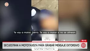 Secuestran a mototaxista para extorsión en Ancón. Foto y video: América Noticias