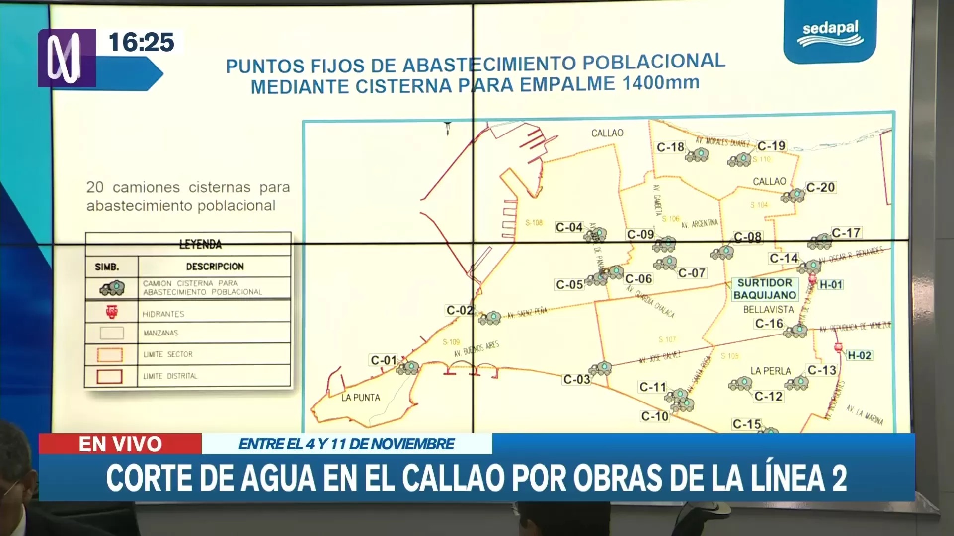 Puntos de abastecimiento para el 11 de noviembre en el Callao - Foto: Canal N