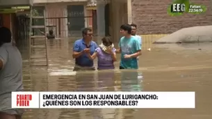 El aniego se produjo en San Juan de Lurigancho. Foto: América TV