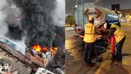 Sedapal: trabajador herido cuando apoyaba a bomberos en incendio