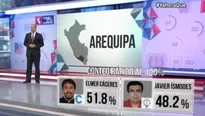 Resultados de Arequipa en la segunda vuelta. Foto: Captura de TV