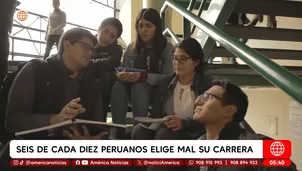 Seis de cada diez peruanos elige mal su carrera. Foto y video: América Noticias