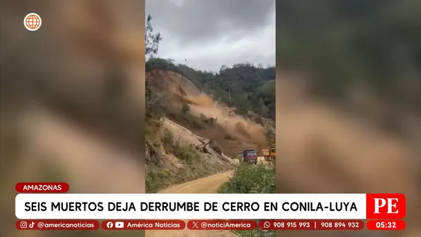 Seis muertos por derrumbe de cerro en Conila, Amazonas. Foto: América Noticias