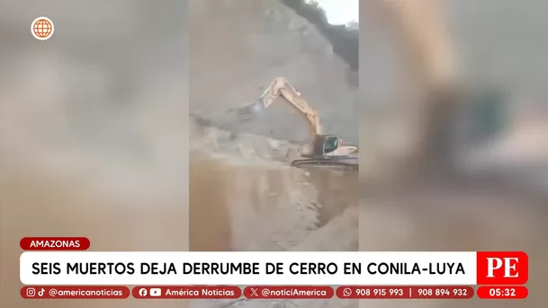 Seis muertos por derrumbe de cerro en Conila, Amazonas. Foto: América Noticias