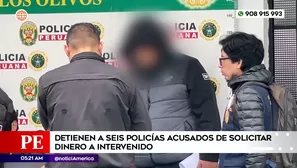 Policías acusados de pedir dinero a intervenido. Foto y video: América Noticias