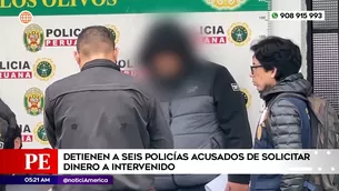 Policías acusados de pedir dinero a intervenido. Foto y video: América Noticias