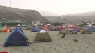 Semana Santa: familias acampan en playa León Dormido 