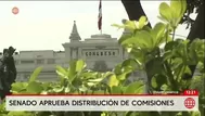 Senado aprueba distribución de comisiones