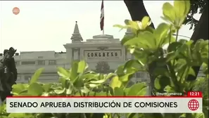 Senado aprueba distribución de comisiones/ Video y Foto: América Noticias