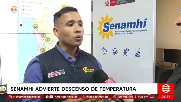 Senamhi advierte descenso de temperatura. Foto: América Noticias