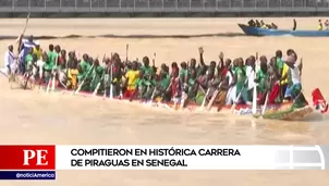 Senegal: compitieron en histórica carrera de piraguas 