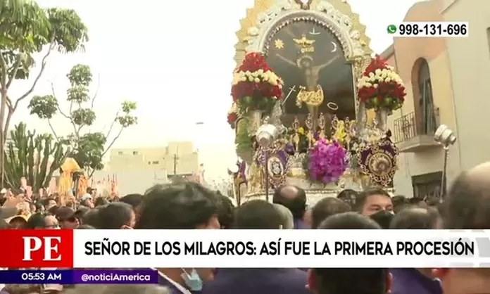 Señor de los Milagros Así fue la primera procesión