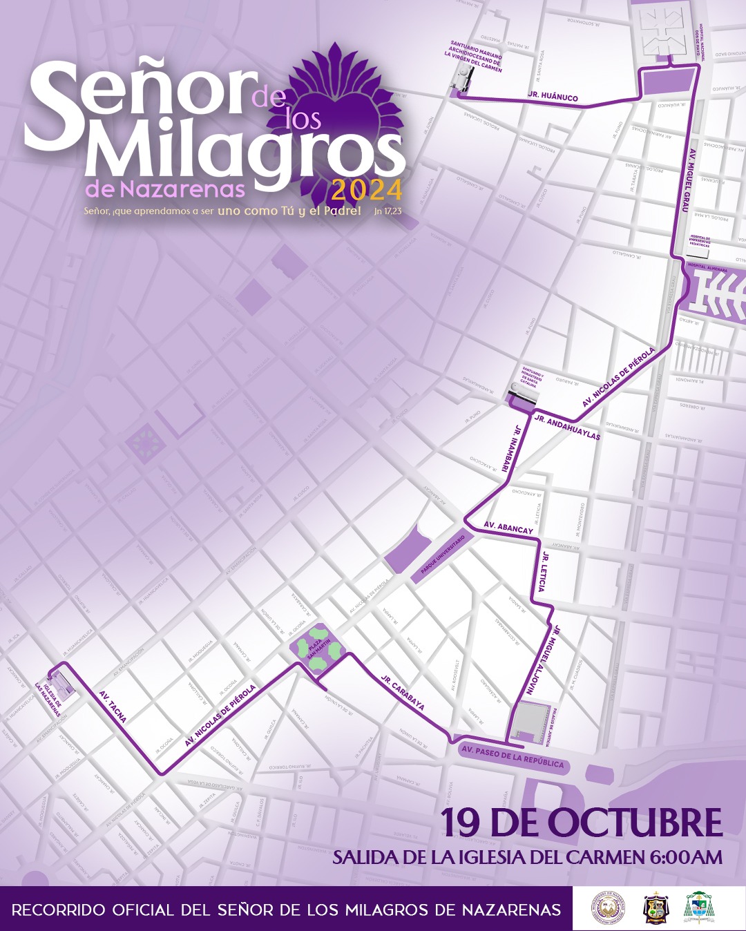 Señor de los Milagros: Inició tercer recorrido del Cristo Moreno