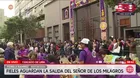 Señor de los Milagros: Fieles llegan desde temprano para acompañar primera procesión