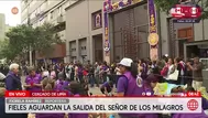 Señor de los Milagros: Fieles llegan desde temprano para acompañar primera procesión