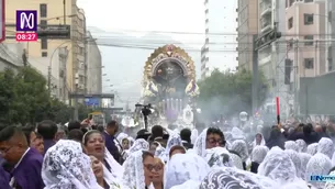 Cuarto recorrido del Señor de los Milagros. Foto y video: Canal N