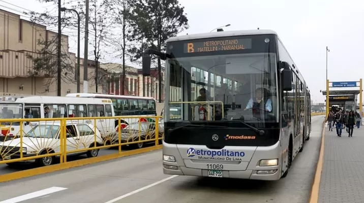 Metropolitano desviará su recorrido. Foto: Andina Metropolitano desviará su recorrido. Foto: Andina