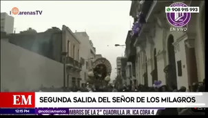 Señor de los Milagros: Momento en que imagen casi se cae en procesión. Foto y video: América Noticias