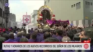 Señor de los Milagros realizará recorridos este 18 y 19 de octubre por el Centro de Lima