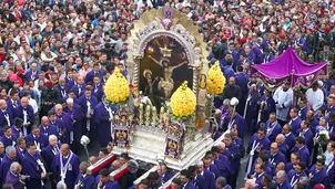 Señor de los Milagros recorre las calles del Centro de Lima en su segunda procesión. / Video: Canal N
