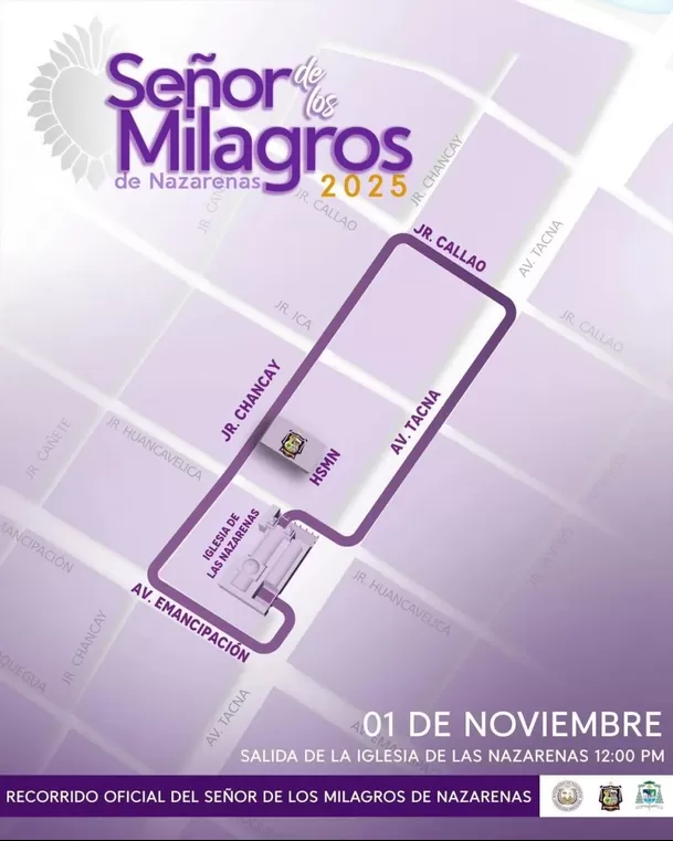 Recorrido del Señor de los Milagros Recorrido del Señor de los Milagros