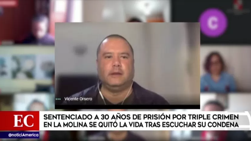 Sentenciado a 30 años de prisión por triple crimen en La Molina se quitó la vida tras escuchar condena