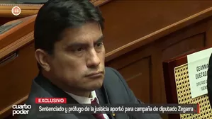 Un hombre sentenciado a seis años de prisión y actualmente prófugo figura en la lista oficial de aportantes de campaña del diputado de Fuerza Popular Carlos Zegarra. Video: Cuarto Poder
