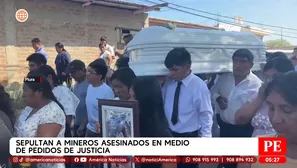 Sepultan a mineros asesinados en Pataz en medio de pedidos de justicia. Foto y video: América Noticias
