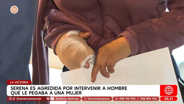 Serena es agredida por intervenir a hombre que le pegaba a una mujer en La Victoria. Foto: América Noticias