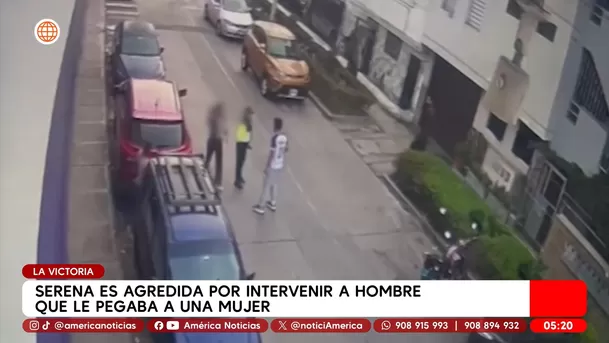 Serena es agredida por intervenir a hombre que le pegaba a una mujer en La Victoria. Foto: América Noticias