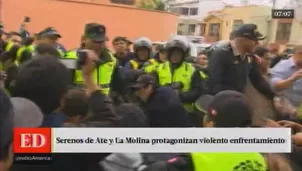 Enfrentamiento entre serenos. América Noticias