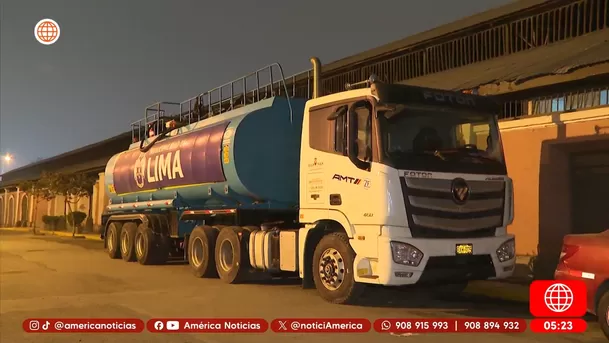 Sereno muere al chocar su moto contra cisterna en Cercado de Lima. Foto: América Noticias