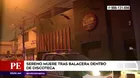 Sereno de Santa Anita murió tras balacera dentro de discoteca