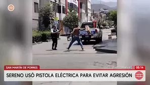 Sereno utiliza arma de electrochoque para defenderse de agresor en San Martín de Porres. Foto y video: América Noticias
