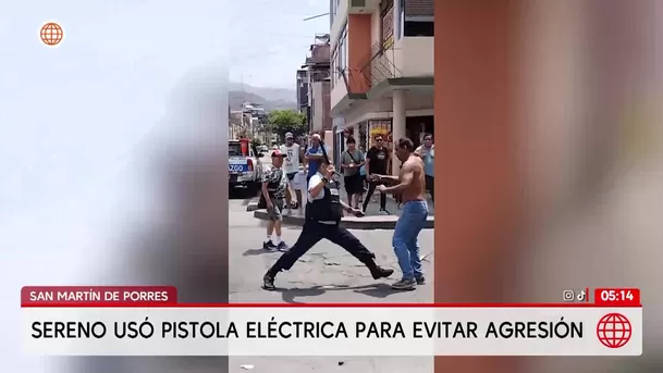 Sereno utiliza arma de electrochoque para defenderse de agresor en San Martín de Porres. Foto: América Noticias
